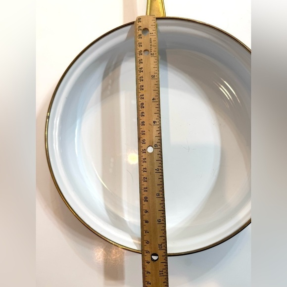 VTG NOS Enamel Fry Pan Fruit and Vegetable Motif Skillet 1970s Cookware - Picture 6 of 8